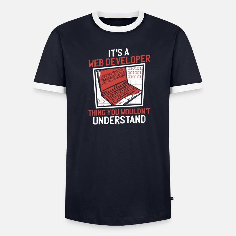 Web Developer Web Developer Funny - Men's Ringer Shirt - undefined