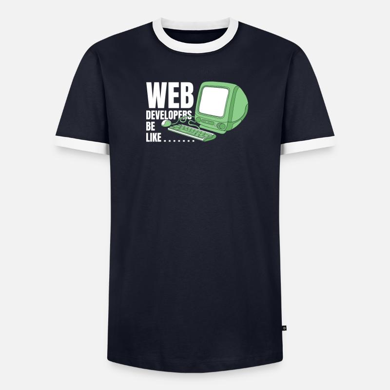 Web Entwickler Webdeveloper Lustig Männer Kontrast-T-Shirt