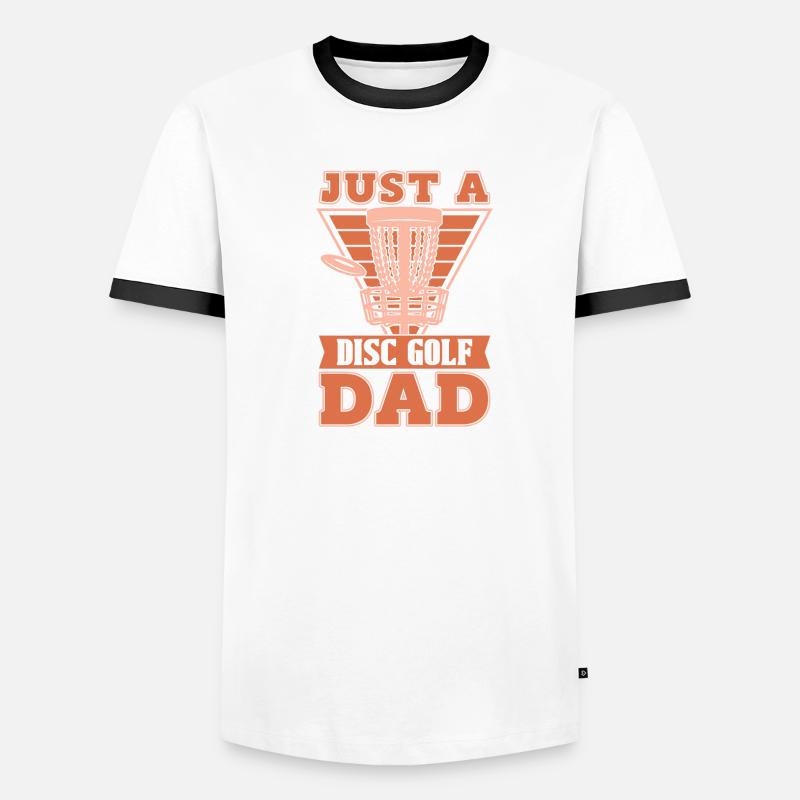 Frisbee Golf Disc Golf Juste un papa du Disc Golf T-shirt contrasté Homme