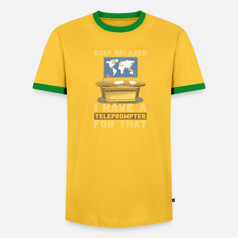 Newscaster - Men's Ringer Shirt - undefined