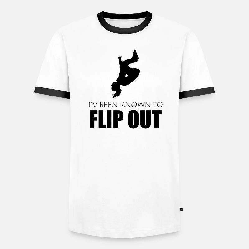 Trampoline fun saying gift gymnastics acrobat Men's Ringer Shirt