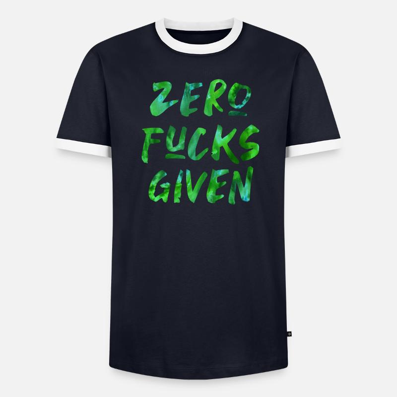 Zéro putain donné T-shirt contrasté Homme
