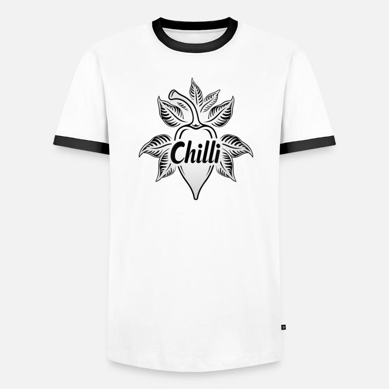 be Chilli Männer Kontrast-T-Shirt