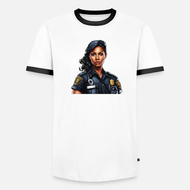 Polizei / Einsatz / Beruf / Job / Einsatzkräfte Männer Kontrast-T-Shirt