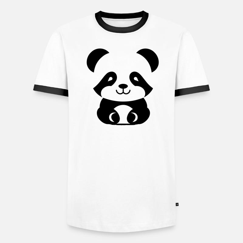 panda T-shirt contrasté Homme