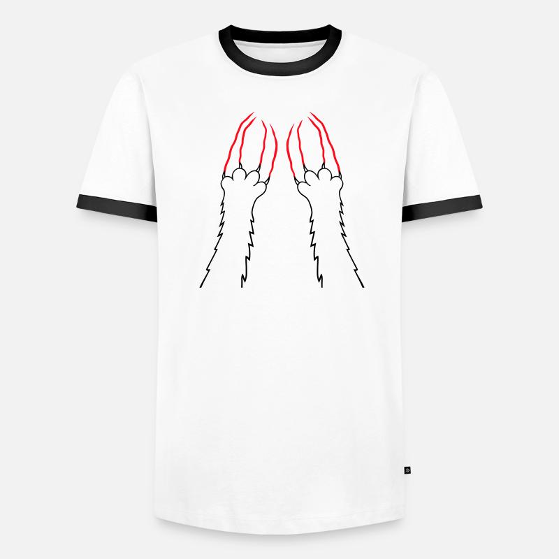 Cats, Claws, Paws, Paws, Claws, Scratches, Stripes Men's Ringer Shirt