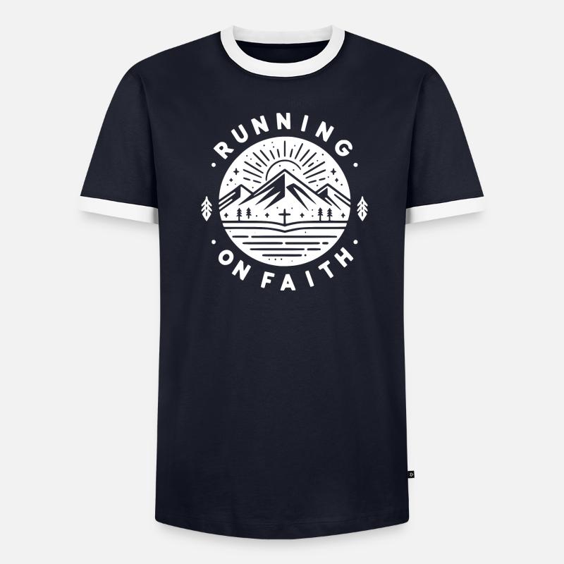 Laufen im Glauben Männer Kontrast-T-Shirt