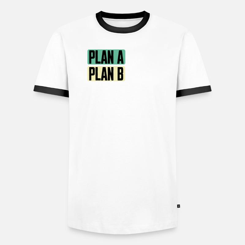 Plan A Luck Plan B Hunch Lustiger Spruch Männer Kontrast-T-Shirt