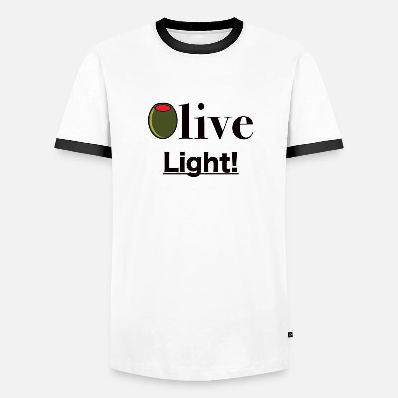 Olive Light Männer Kontrast-T-Shirt