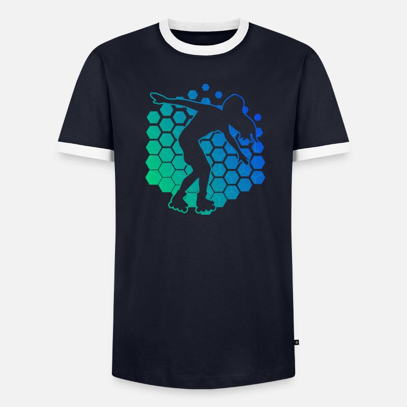 Rollerskate Damen Rollerskaten Rollschuh Männer Kontrast-T-Shirt