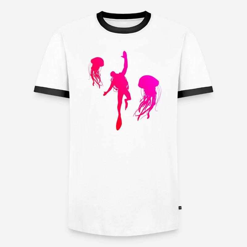 Plongée Plongée Plongée Libre Hommes Plongeurs T-shirt contrasté Homme