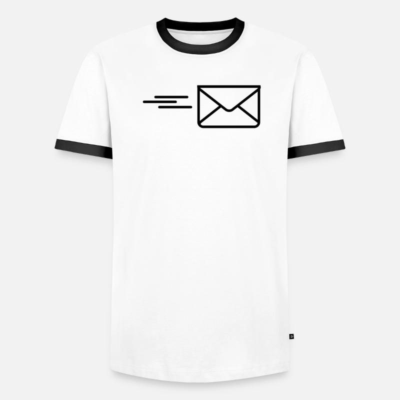 Senden Sie einen Logo-Brief Männer Kontrast-T-Shirt