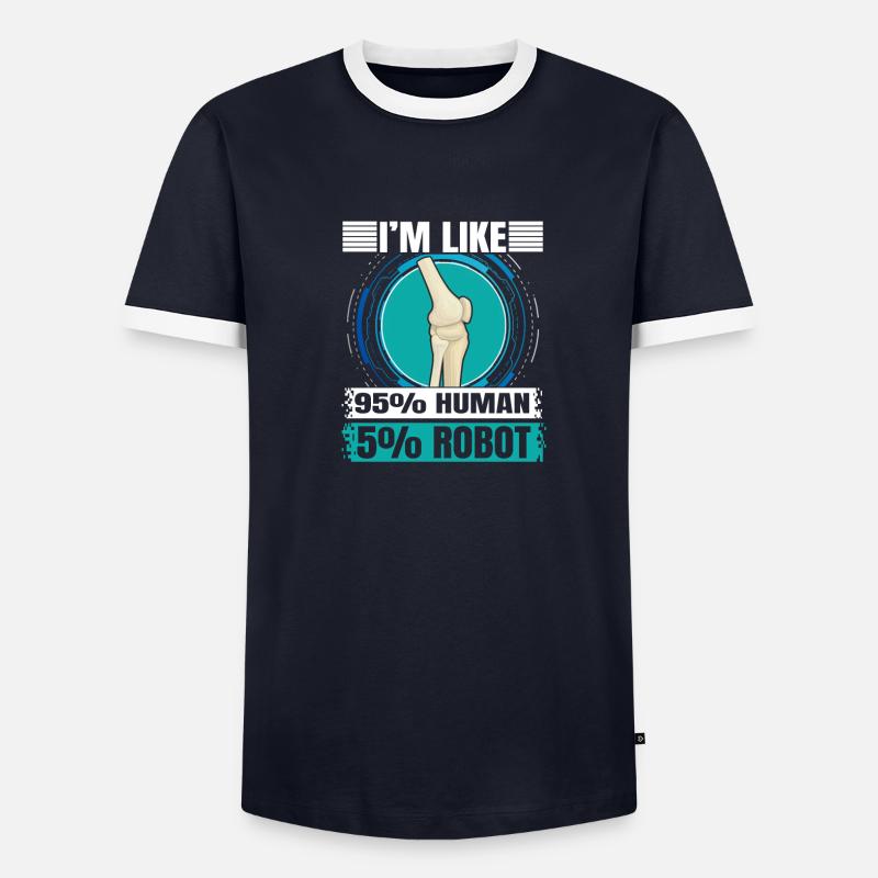 Titanium Knee Replacement Surgery - Männer Kontrast-T-Shirt - undefined