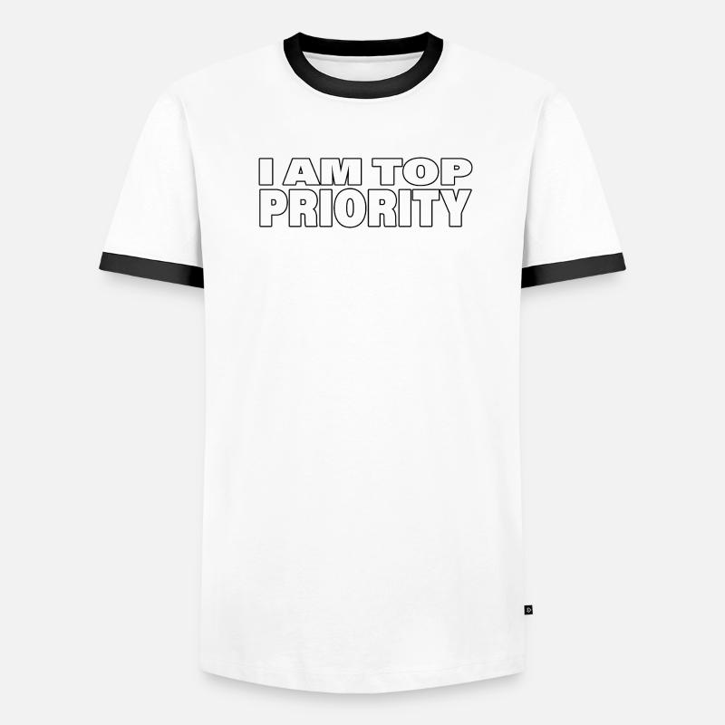 TOP PRIORITY Männer Kontrast-T-Shirt