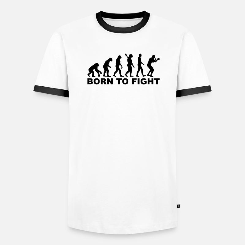 Boxen Evolution Männer Kontrast-T-Shirt