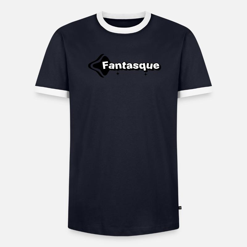 Fantasque Noir et Blanc T-shirt contrasté Homme