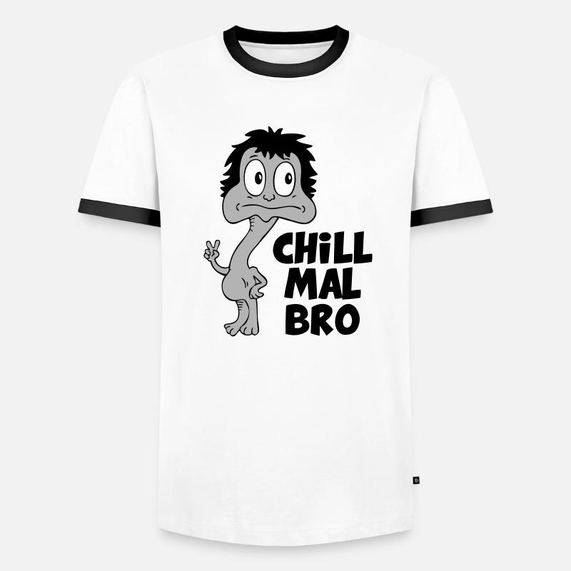Sprüche Lustige Comic Chill mal Bro Männer Kontrast-T-Shirt