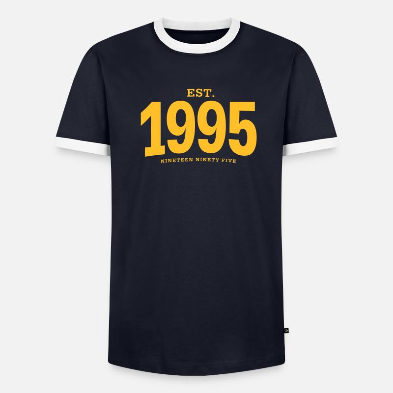 EST. 1995 Nineteen Ninety Five Männer Kontrast-T-Shirt