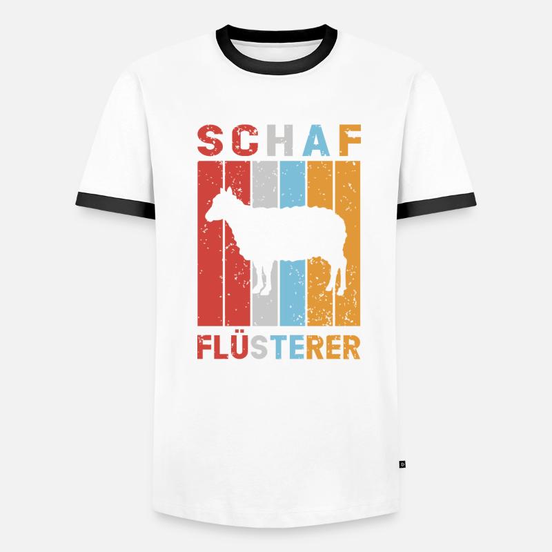 Schaf Flüsterer Schafe Schafbock Lamm Schäfer Männer Kontrast-T-Shirt