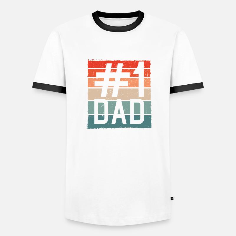 Vater Nummer Eins Männer Kontrast-T-Shirt