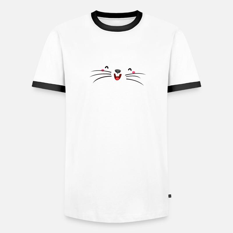 Cute White Mole Face Men's Ringer Shirt