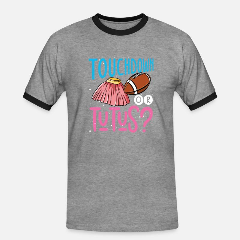Touchdown Oder Tutus - Männer Kontrast-T-Shirt - Grau meliert/Schwarz