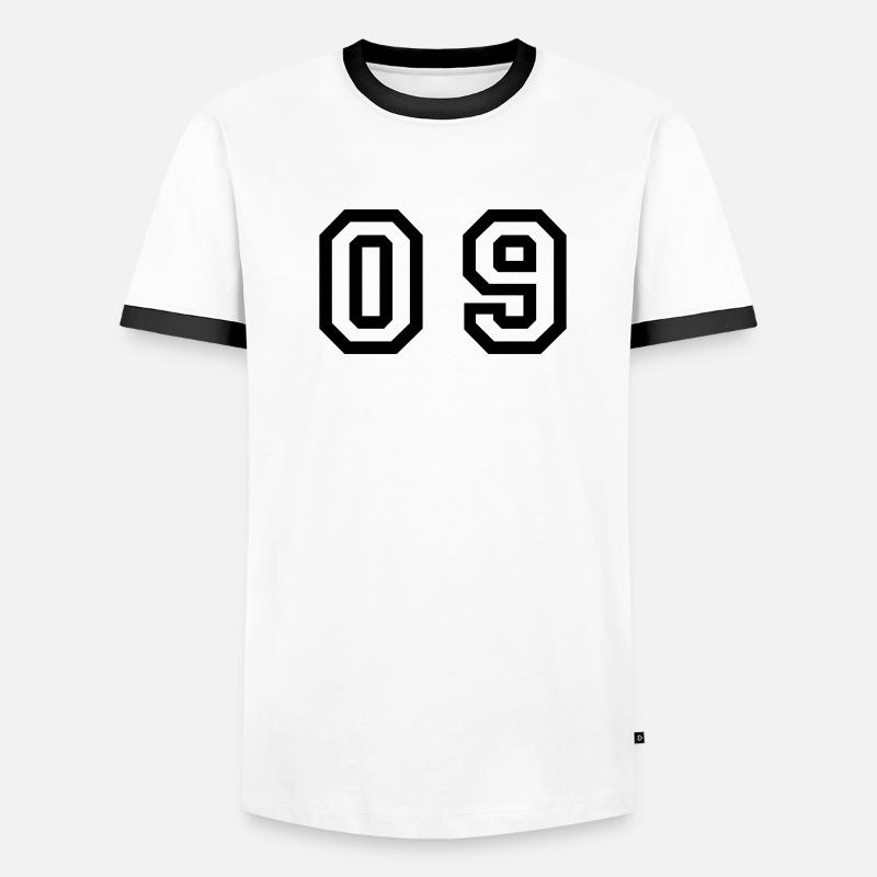 number - 09 - zero nine Men's Ringer Shirt
