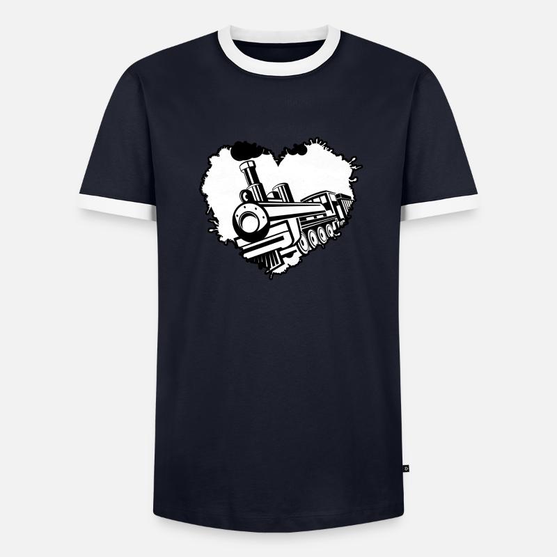 Railway train driver railway station railway worker Men's Ringer Shirt