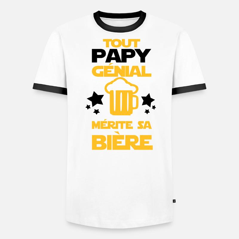 tout papy génial T-shirt contrasté Homme