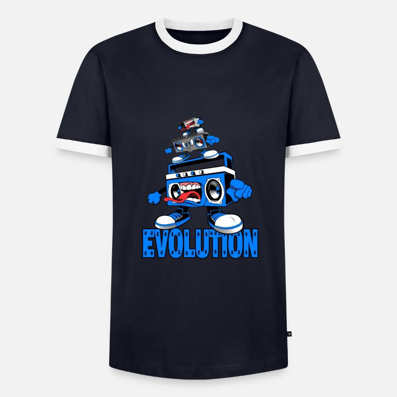 technology evolution cool unique design Men's Ringer Shirt
