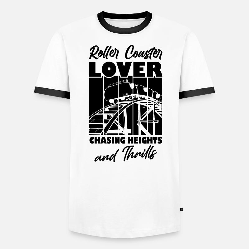 Roller Coaster Lovers Männer Kontrast-T-Shirt