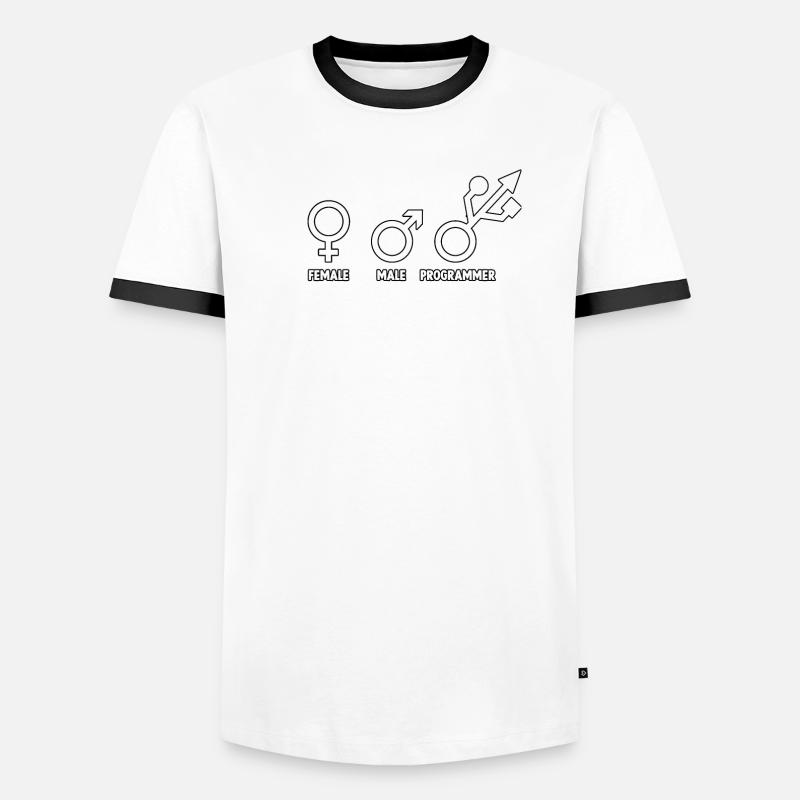 Entwickler Admin Coder Programmierer Informatiker Männer Kontrast-T-Shirt