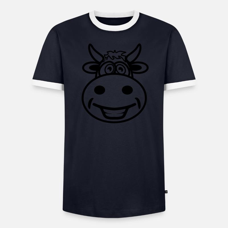 Vache drôle mignon T-shirt contrasté Homme