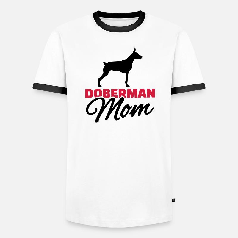 Dobermann Männer Kontrast-T-Shirt