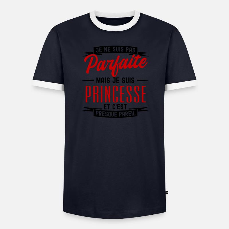 pas parfaite mais princesse T-shirt contrasté Homme