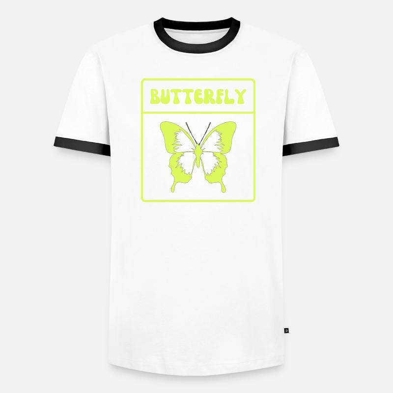 Conception de papillon T-shirt contrasté Homme