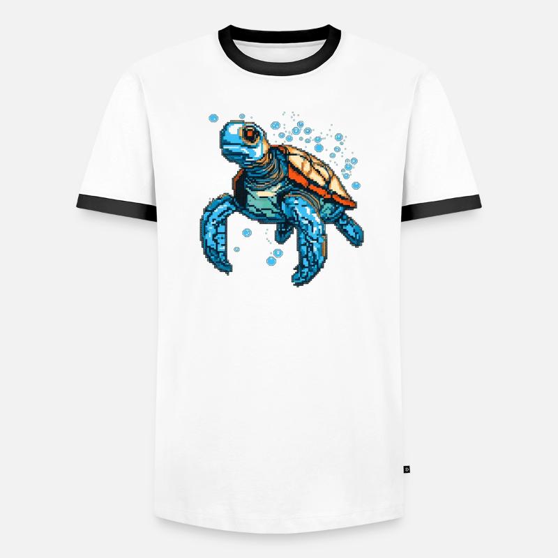Turtle est composé de pixels T-shirt contrasté Homme