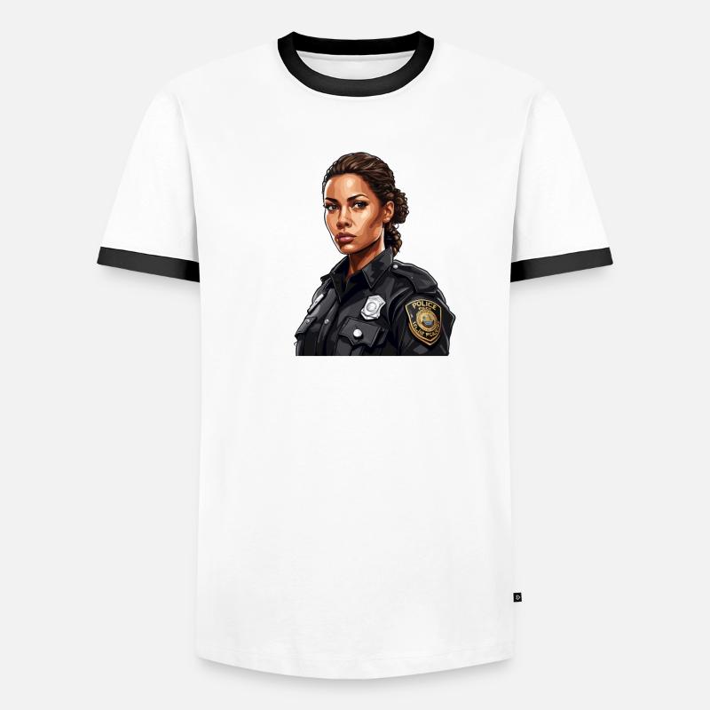Polizei / Einsatz / Beruf / Job / Einsatzkräfte Männer Kontrast-T-Shirt