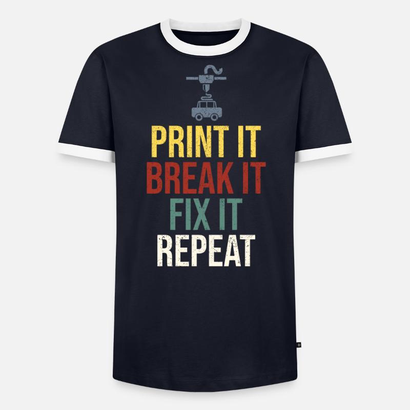 3D Printer 3D Printing - Men's Ringer Shirt - undefined