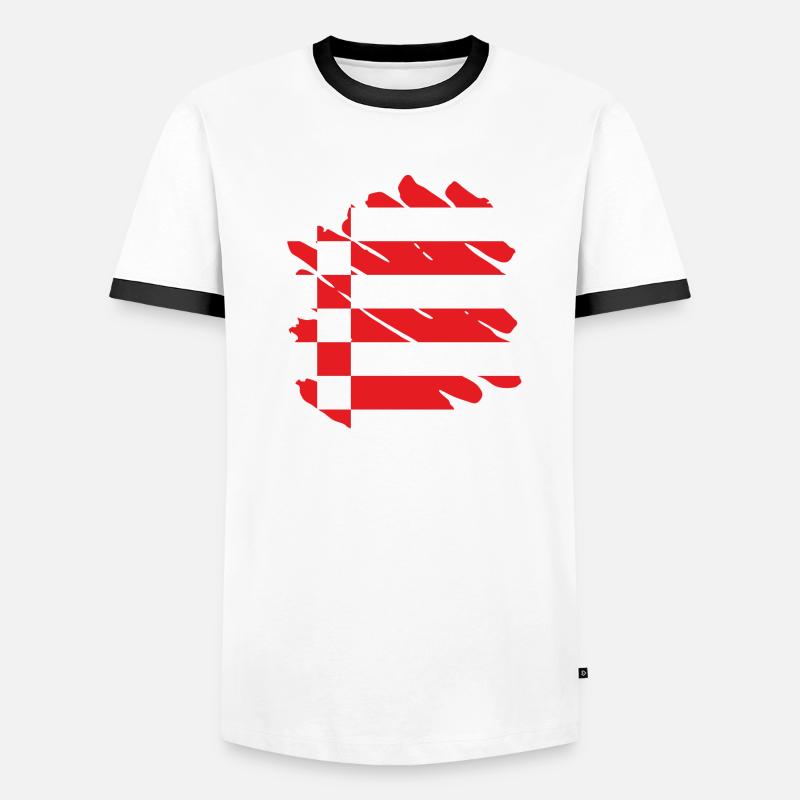 Drapeau de Brême Drapeau de Brême T-shirt contrasté Homme