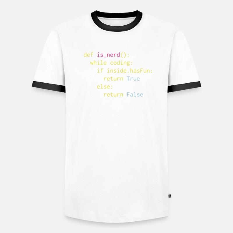 Python Definition von Nerd Männer Kontrast-T-Shirt