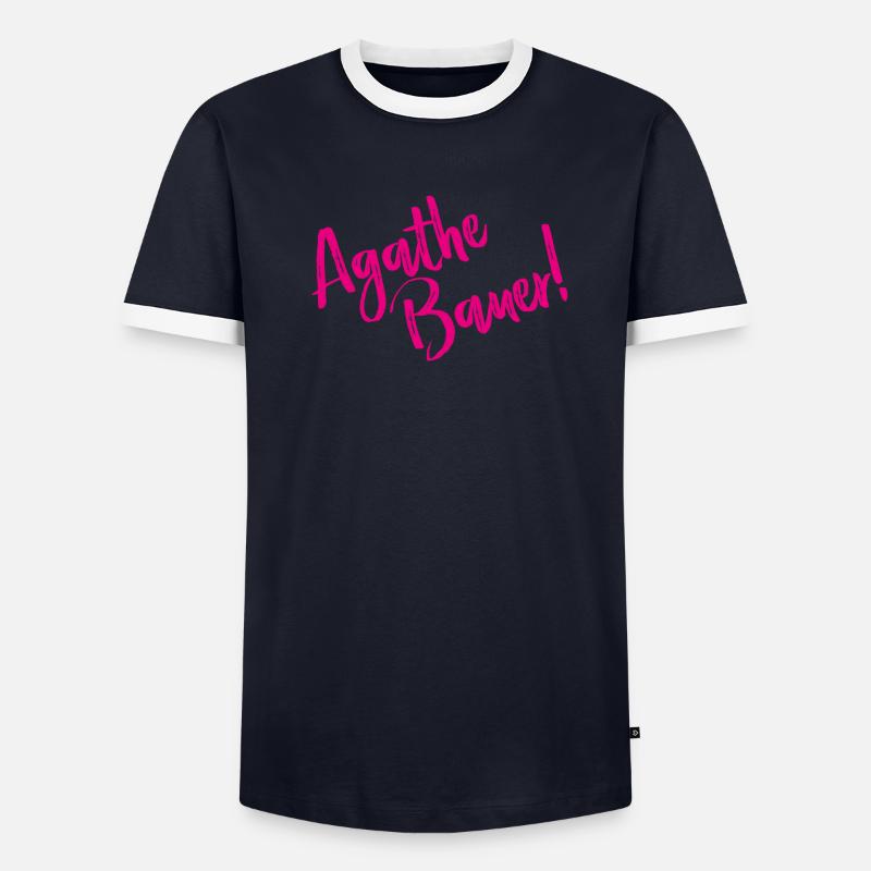 Agathe Bauer! - Lyrics Männer Kontrast-T-Shirt
