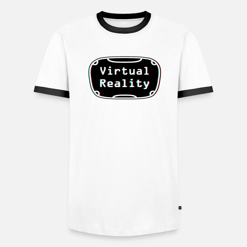 Virtual Reality Experience - VR Headset Design Men's Ringer Shirt