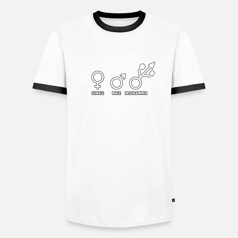 Entwickler Admin Coder Programmierer Informatiker Männer Kontrast-T-Shirt