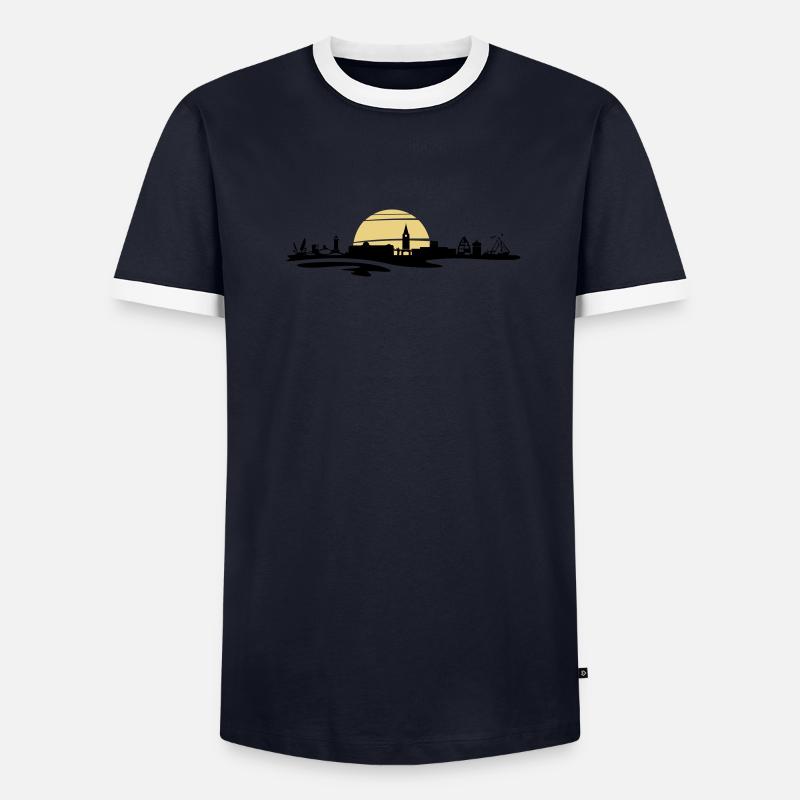 Skyline - Juist Männer Kontrast-T-Shirt