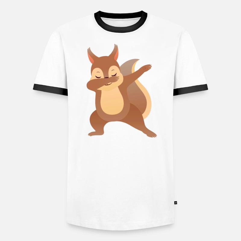 Squirrel Dab Dance - Cool Gift T-shirt contrasté Homme