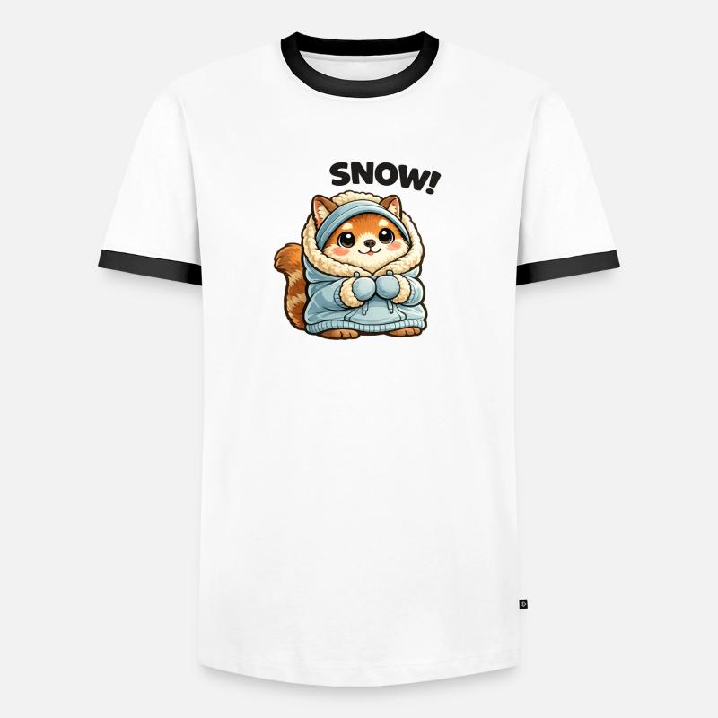 Renard en pull d’hiver T-shirt contrasté Homme