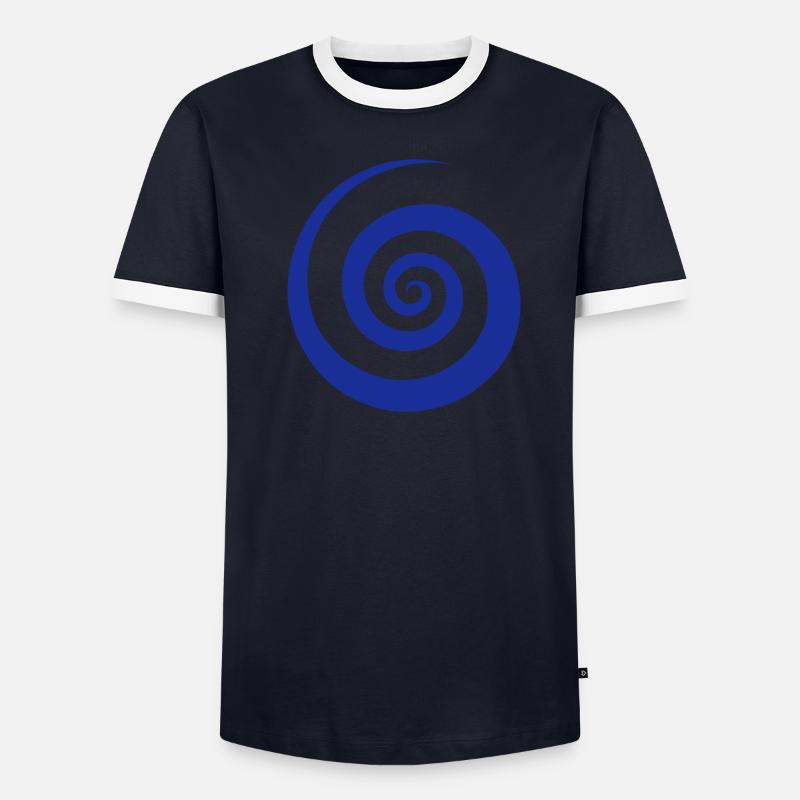 Spiral Pattern T-shirt contrasté Homme