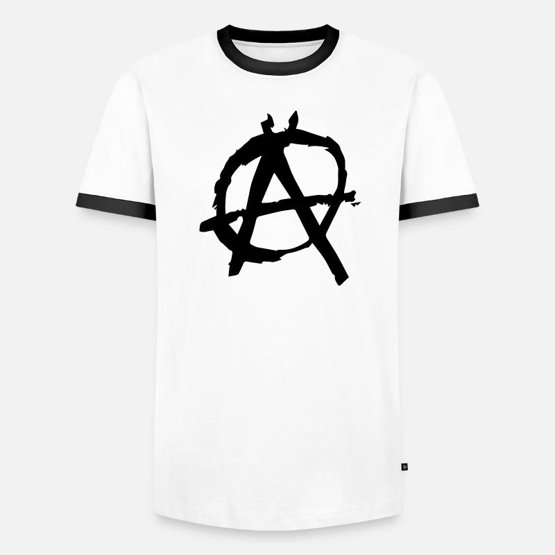 anarchy Männer Kontrast-T-Shirt
