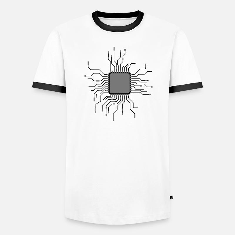 cpu leads wire cabling computer nerd desi Men's Ringer Shirt